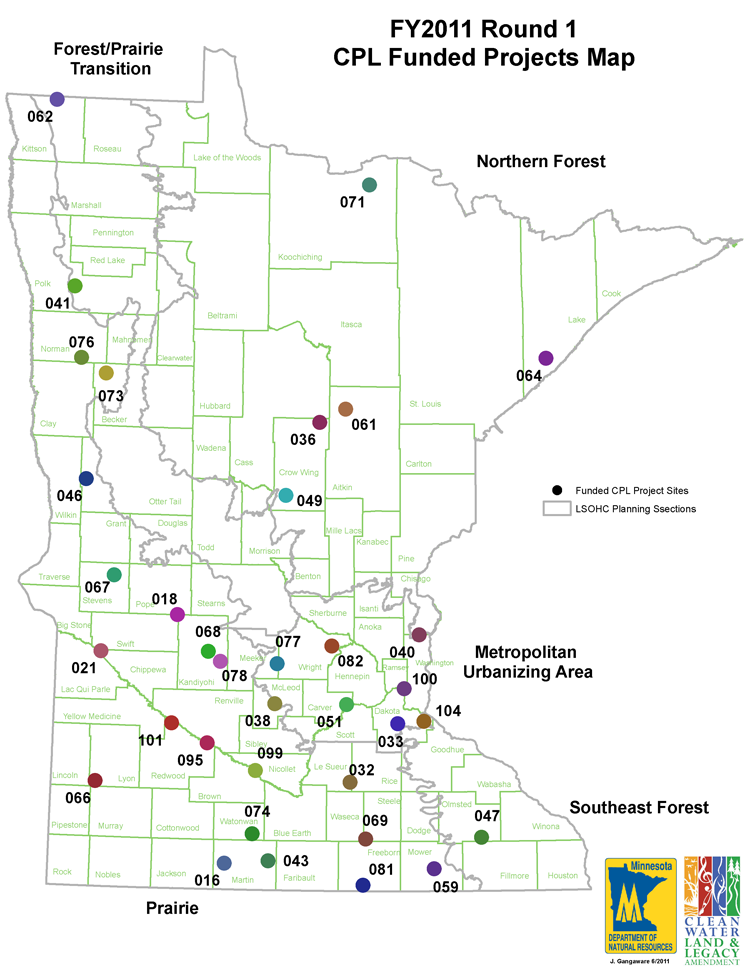 2011 Funded Grants Map