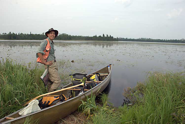 Jeff Lee and canoe