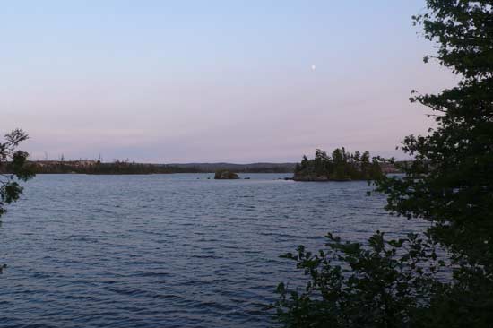 View from the campsite on Sea Gull Lake.