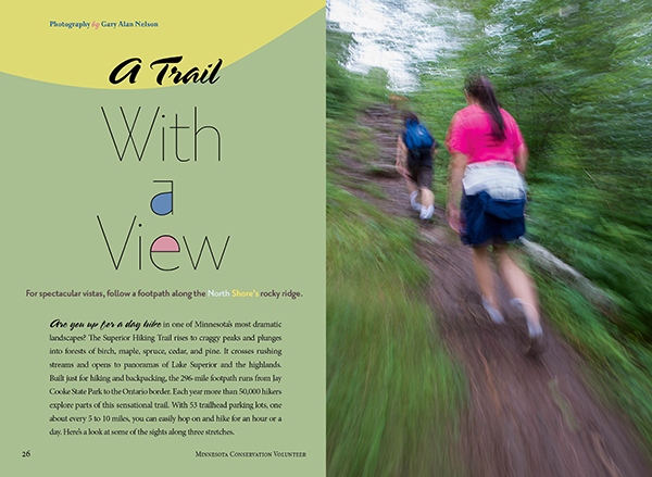 Image of hikers on the Superior Hiking Trail