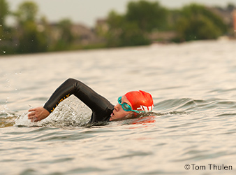 image of an open-water swimmer