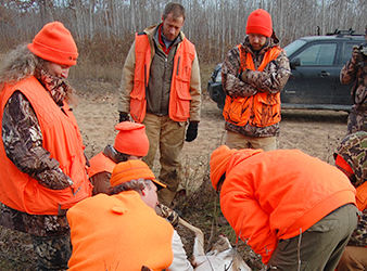 image of participants in DNR's learn to hunt white-tailed deer program.