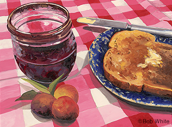 illustration of wild plum jam