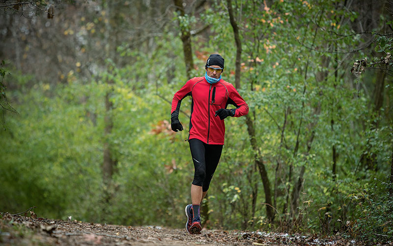 trail runners on pavement