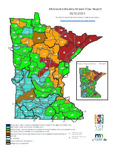 Mn Dnr Lake Maps Weekly Stream Flow Maps And Tables | Minnesota Dnr