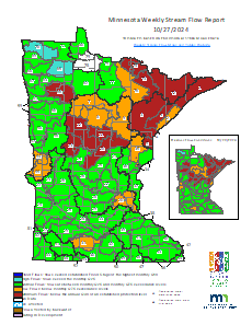 weekly stream flow map of minnesota