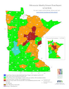 weekly stream flow map of minnesota