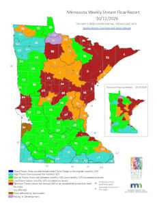 weekly stream flow map of minnesota